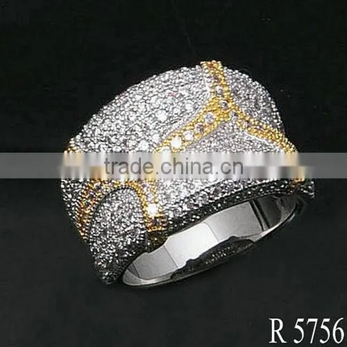 925 silver fashion man ring AAA clear zircon ring with factory price