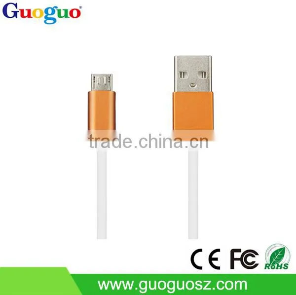 2015 New Products OEM/ ODM Colorful Round Micro USB Cable for Samsum Galaxym Lenovo, Xiaomi