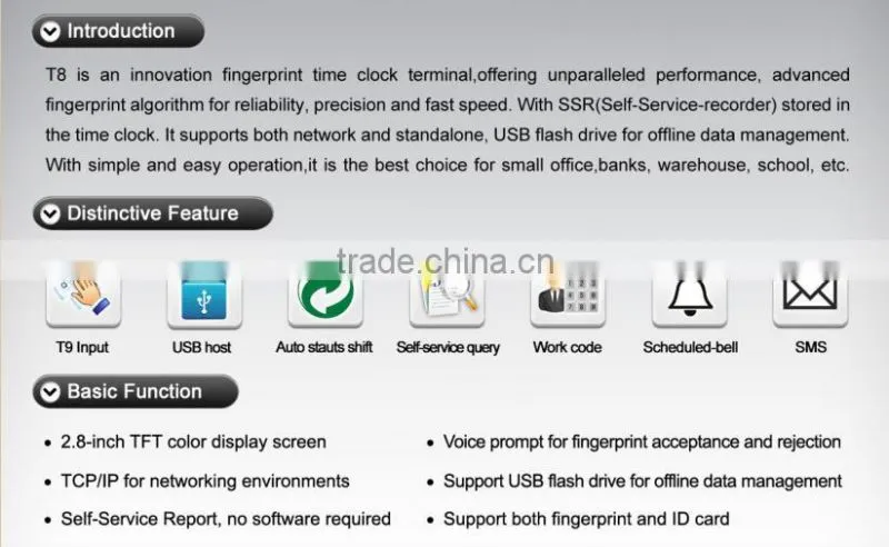 Advanced Technology Webserver Biometric Fingerprint Access Control