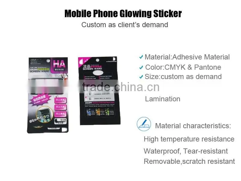 Private Label Mobile Phone Led Glowing Sticker China Manufacturer