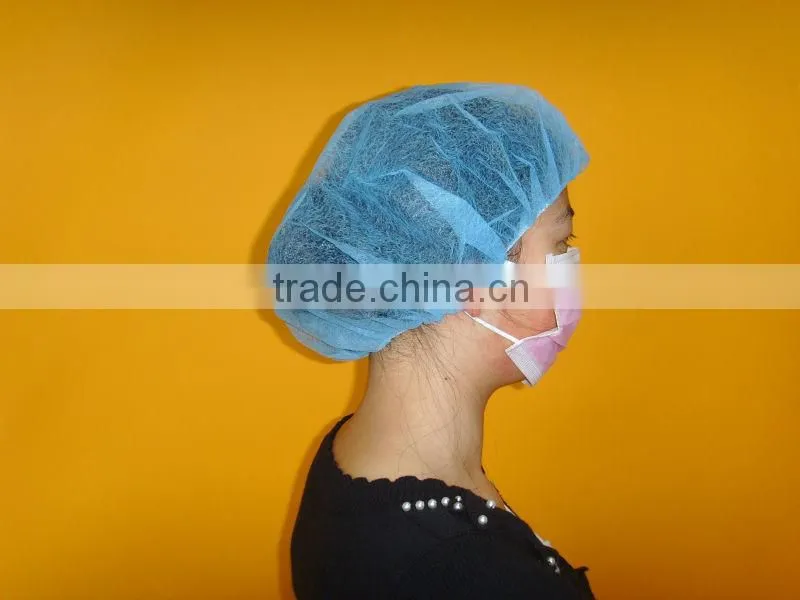 disposable medical cap,light blue