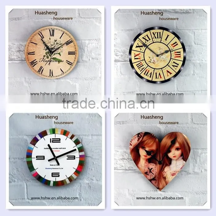 MDF Wall Clock For Dye sublimation for heat transfer Promotional