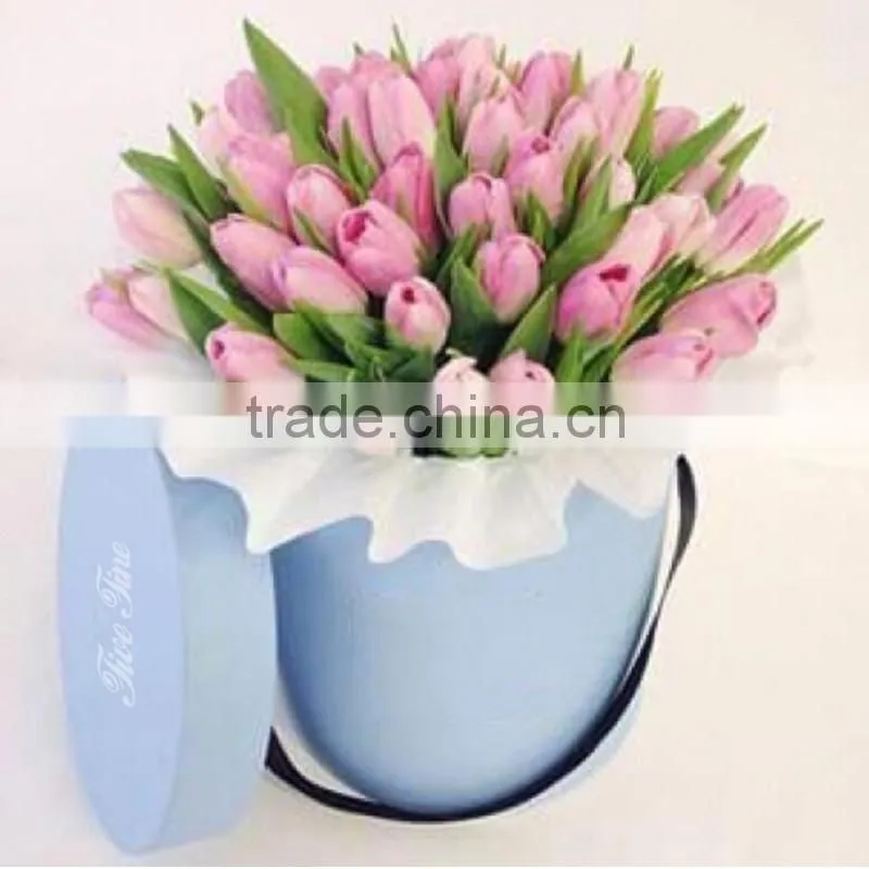 Elegant Round Flower Box with handle