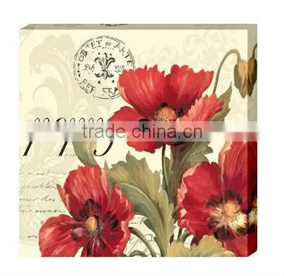 Red sunflower art design stretched canvas prints