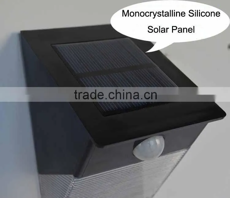 12 led triangle shell 240lm high brightness IP65 PIR sensor solar led wall light