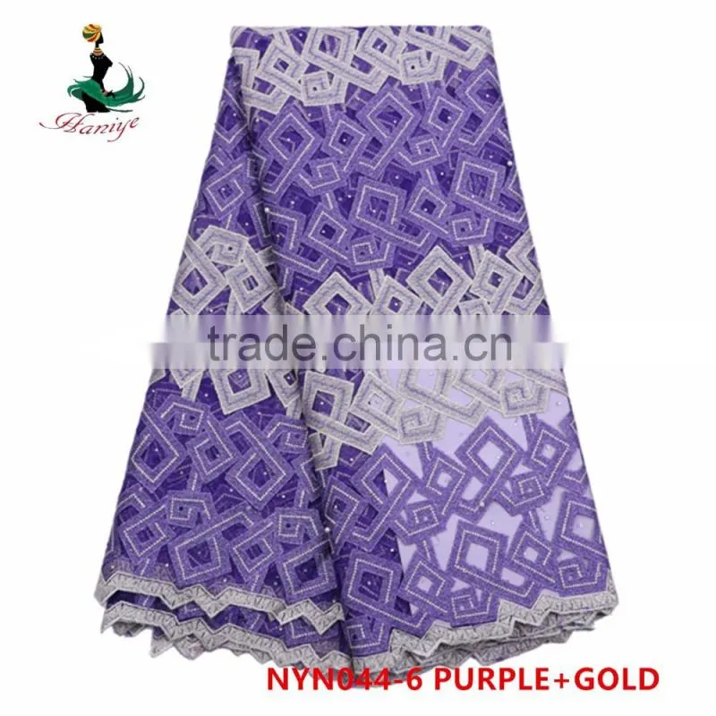 2016 Haniye african Accessories Tulle Lace Fabric For Women Dress/NYN44