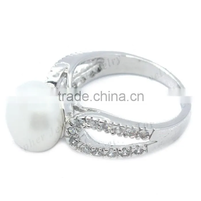 925 sterling silver jewelry wholesale pearl engagement ring