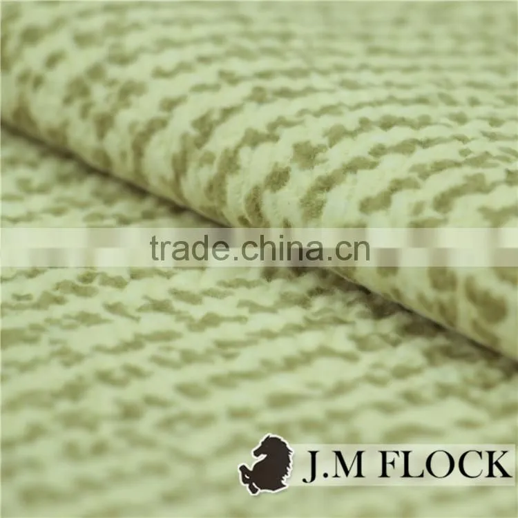 polyester flocking printed tricot velvet home furnishing fabric