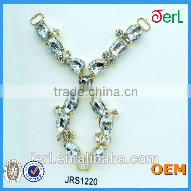 China Supplier Flatback Rhinestones Chain Trimming shoe chain accessories
