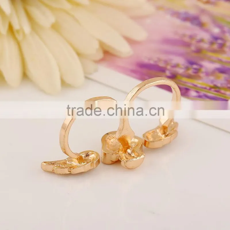 New jewellery gold human skeleton wing ring