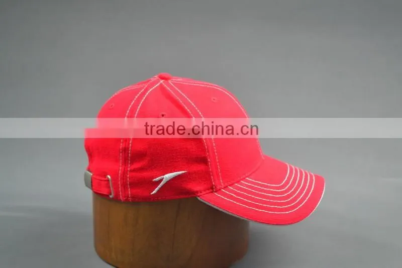 Red promotional baseball caps