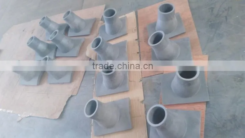 Cast silicon carbide ceramic parts, cast ceramic parts for cyclone cluster