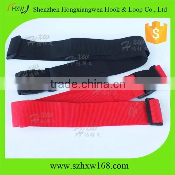 Black custom 2cm*5m adjustable luggage belt with buckle