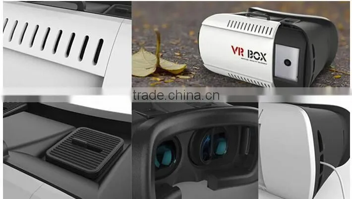 VR BOX TS-3D02 Virtual Reality 3D Glasses - WHITE