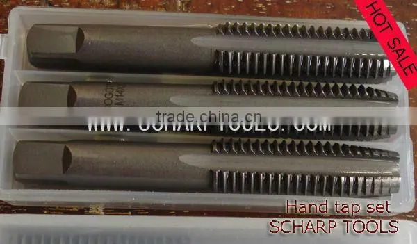 Hand tap sets Din352 3pcs set HSS alloy steel