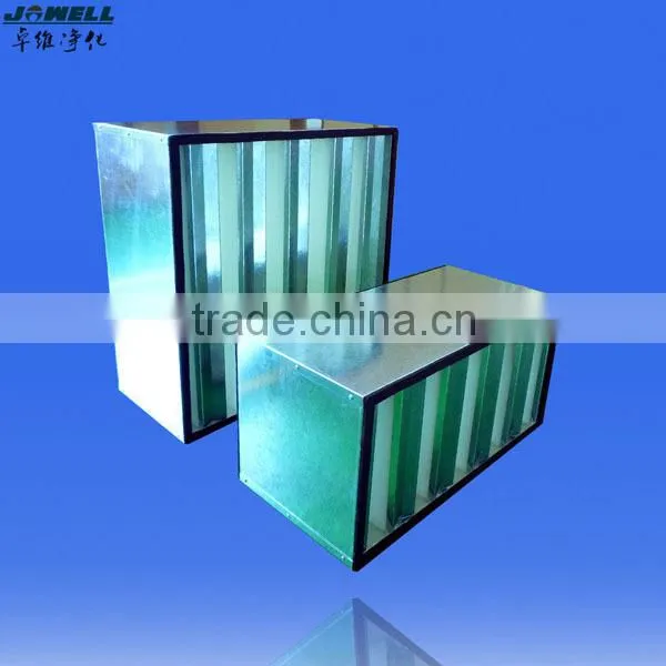 EN 799 V bank air filter, HVAC V-bank HEPA filter