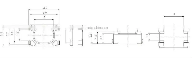 tactile mini tact switch TS-1117