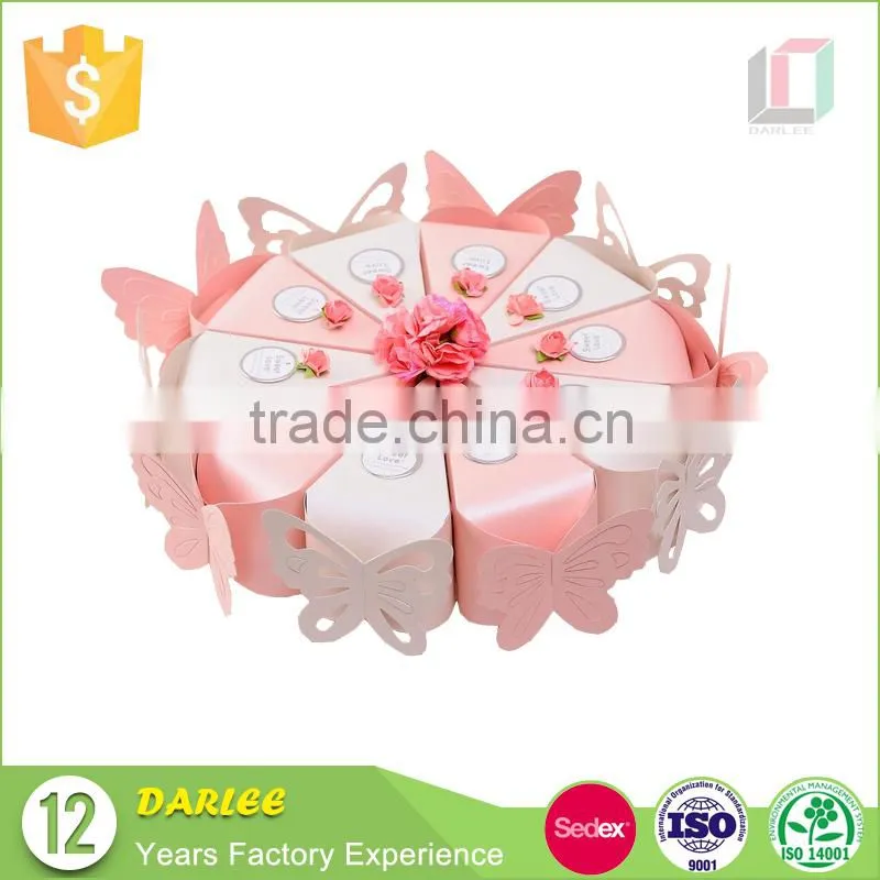 Newest design butterfly shape unique wedding cake box