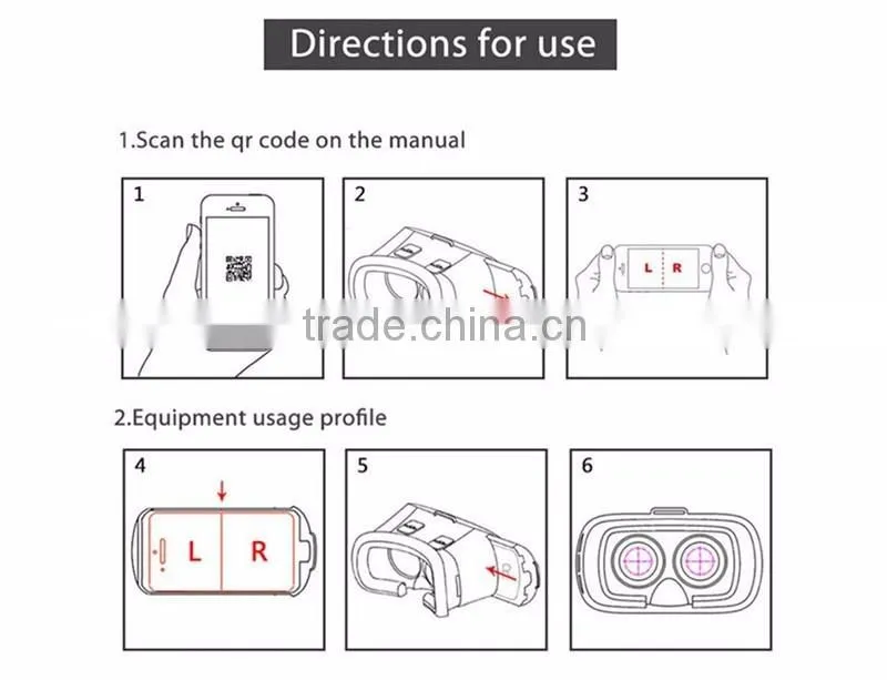 2.0 virtual reality headset 3d VR glasses for smartphone