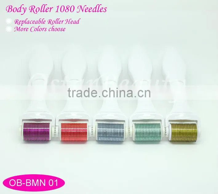 (TOP) 1080 Needles Body Dermaroller Cosmetic Roller For Women Skin Treatment OB-BMN 01