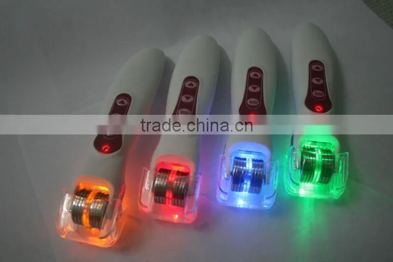 derma roller dermaroller Micro-needle skin roller with LED light and micro crrent