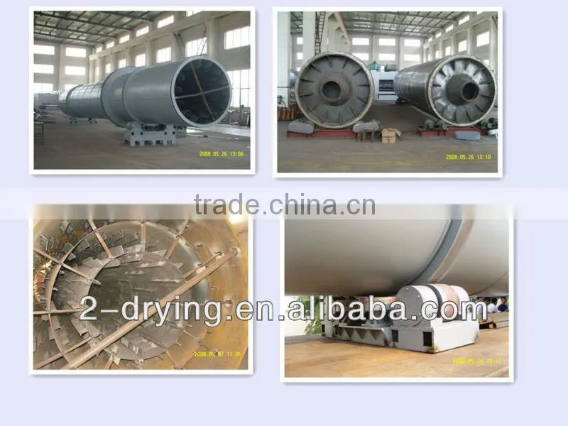 Wood chips rotary dryer