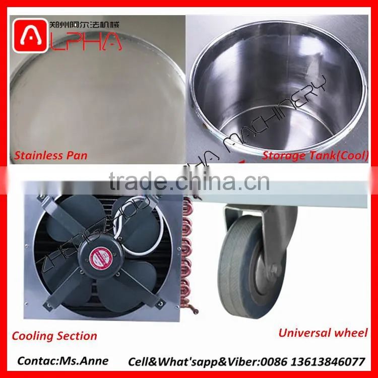 Thailand Flat Pan Ice Cream Roll Making Machine