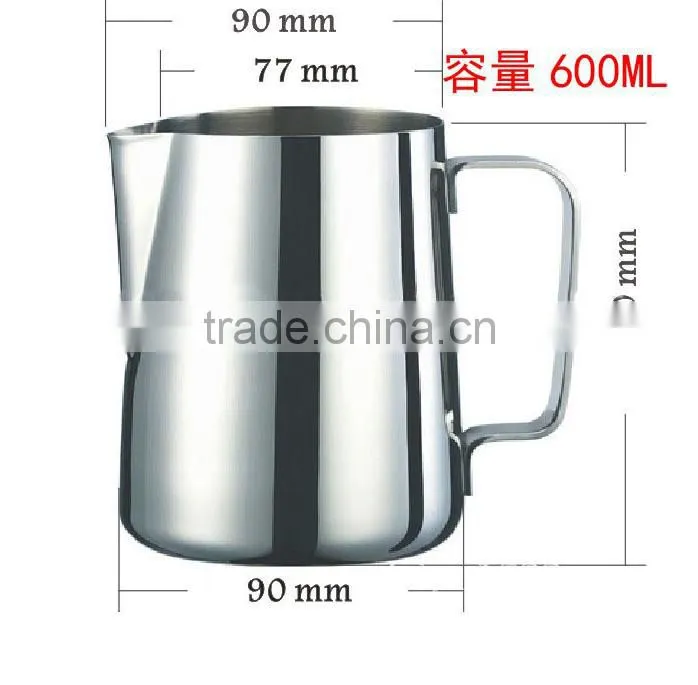 intensification European style stainless steel cappuccino steam pitcher