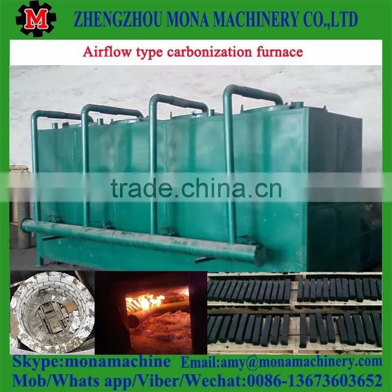 Wood tar oil and exhaust gas collected charcoal carbonization furnace