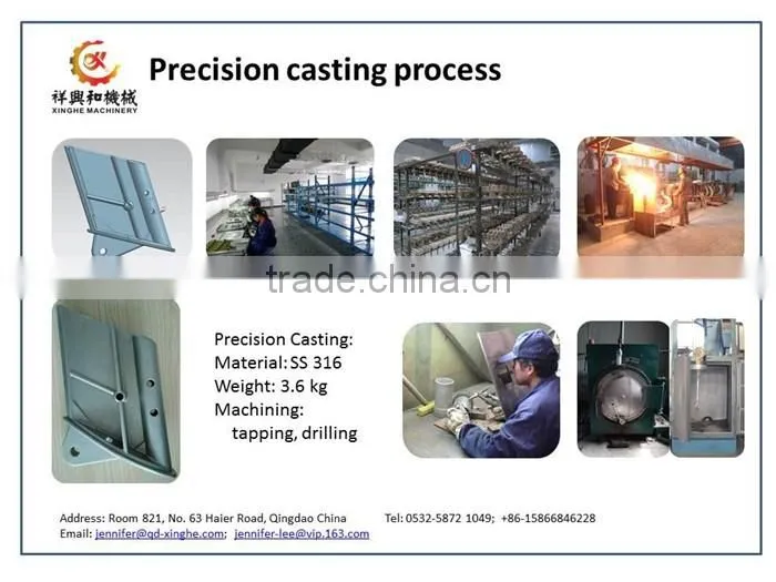 SUS 304 stainless steel Investment casting-lost wax process with ISO certificate
