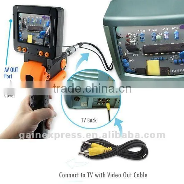 3.5" Video Inspection Waterproof Camera Endoscope/ Borescope Snake Scope Rotate 1 Meter Cable + 9.5 mm diameter with LED