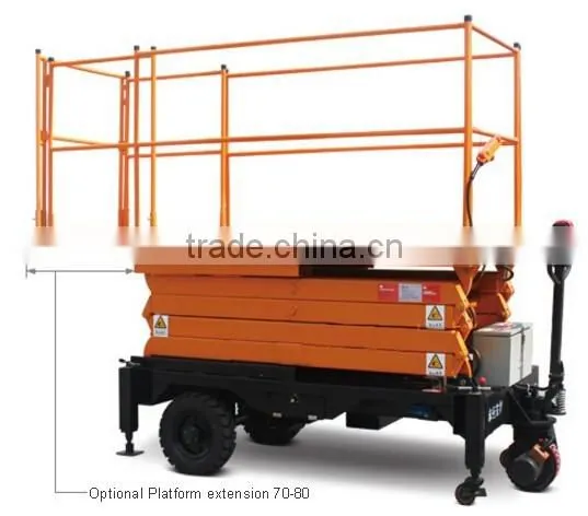 Self propelle Aluminum 6m - 16m Scissor Mobile aerial work platform