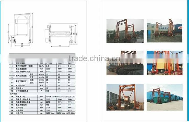 30T,36T,40T port lifting container gantry cranes,straddle carrier