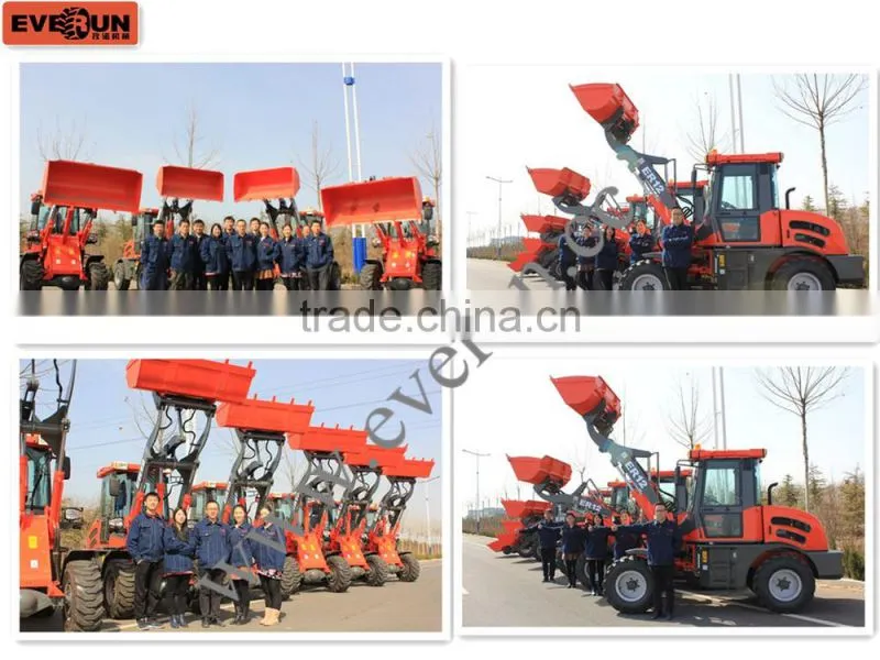 Everun ER08 hydraulic driving small wheel loader zl08 CE certificated with standard bucket