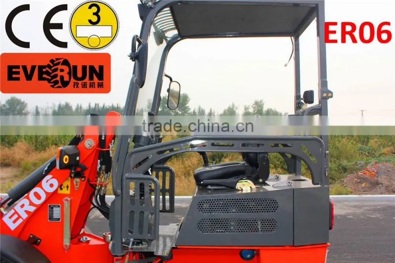 Everun ER06 hydrostatic driving 600KG loading capacity mini Loader/Hoflader