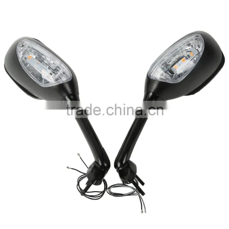 LED Carbon Fiber Rear View Mirrors For Suzuki GSXR600/750 06-15 GSXR1000 05-15