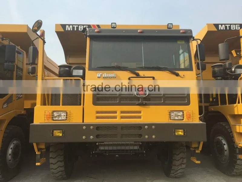 MT86 Mining Truck 80ton dumping truck working in stone quarry off road dumping truck