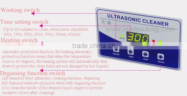 Ultrasonic Cleaner JP-010T power 80W glasses jewelery board parts cleaner 2L