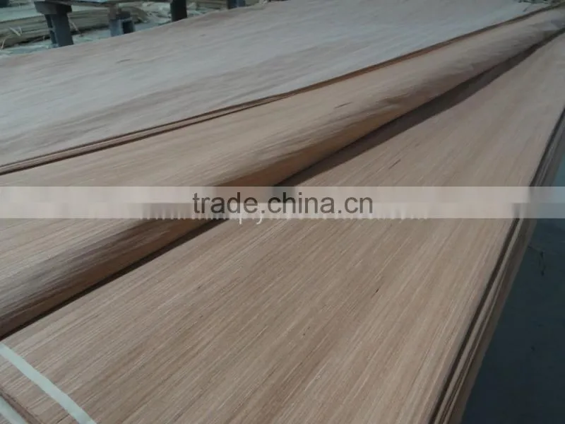 linyi Grade a b c sliced cut 0.28mm Red recon face veneer for india plywood