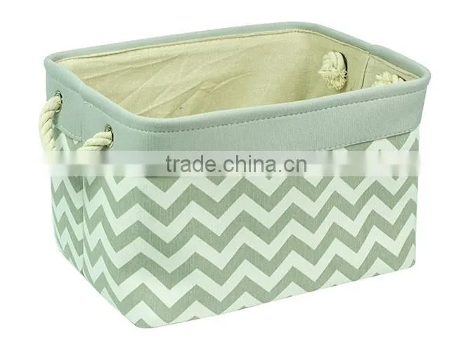 Store More / OEM Weaving Foldable Sundry Storage Bin With Cotton Rope Handle
