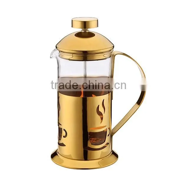 Haonai wholesale gold plating french press coffee maker