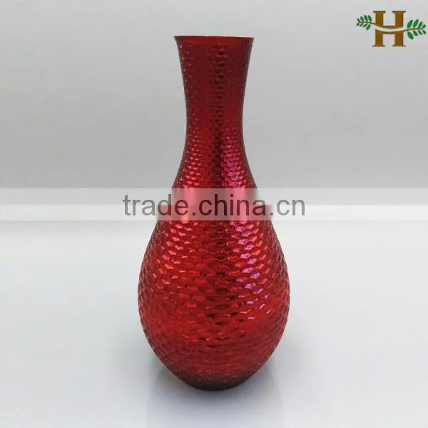 Hot sell hand blown bright colored glass vases with high quality alibaba china