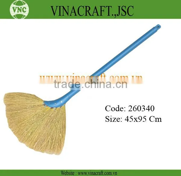 Broom straw with plastic handle