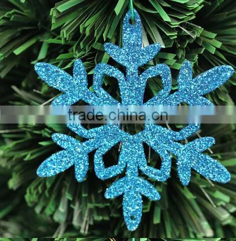 15051809 hanging cheap christmas plastic glitter snowflake