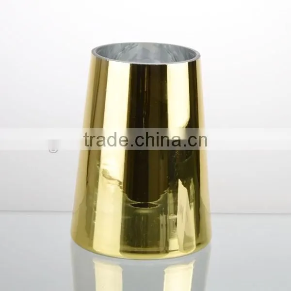 2-tier hand made top grade home decor color electroplate glass vase style