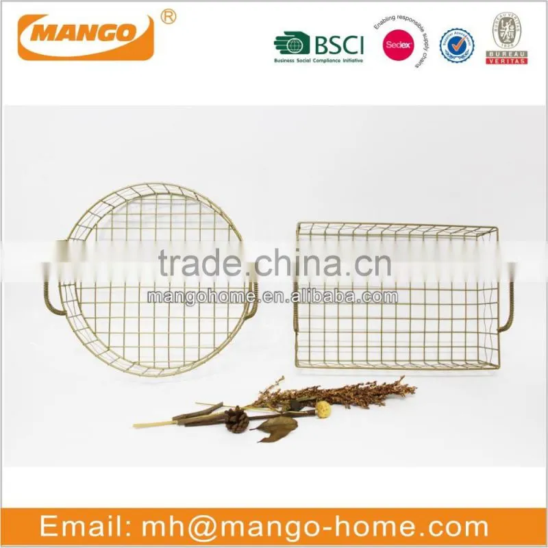 Metal Rectangular Shape Fruit Storage Basket