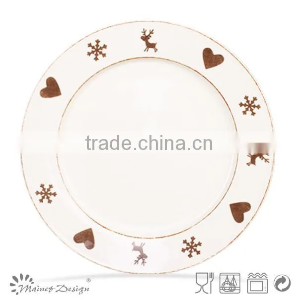 10.5" christmas ceramic plate, ceramic christmas plate