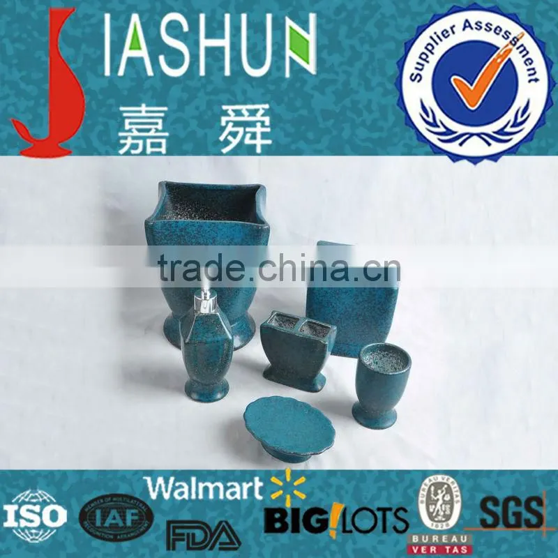 green ceramic bathroom set granite design