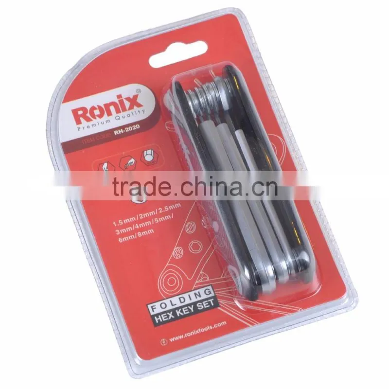 RONIX FOLDING HEX KEY SET (8 pcs ) RH-2020 / ALU GRIP HEX KEY SET (8 pcs) RH-2040