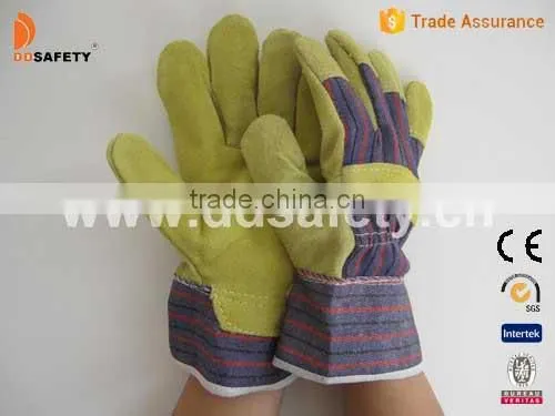 DDSAFETY Wholesale Cheap Leather Safety Gloves Luvas De Couro